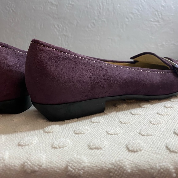 ANNE KLEIN iFlex Purple Suede Leather Loafers Slip On Shoes - Picture 14 of 16